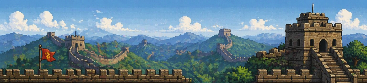 background parallax da muralha da china, 1536x350 pixels